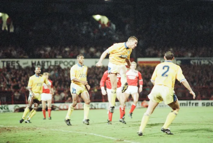 Framed Print : Middlesbrough 0-2 Leeds, Division Two league match at Ayresome Park