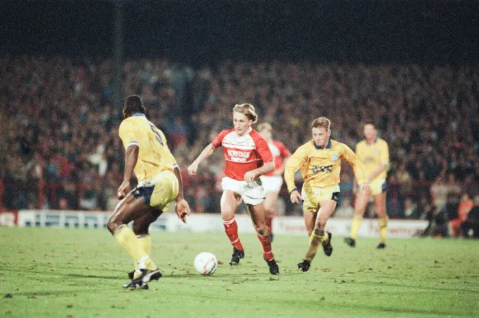 Framed Print : Middlesbrough 0-2 Leeds, Division Two league match at Ayresome Park Framed Print : Middlesbrough 0-2 Leeds, Division Two league match at Ayresome Park