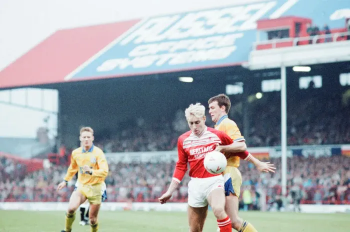 Framed Print : Middlesbrough 0-2 Leeds, Division Two league match at Ayresome Park Framed Print : Middlesbrough 0-2 Leeds, Division Two league match at Ayresome Park