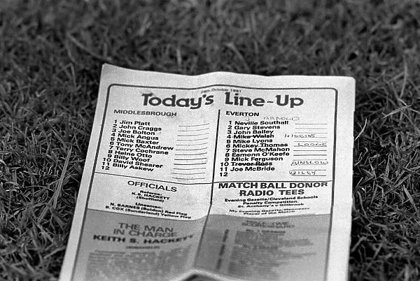 Middlesbrough 0 v. Everton 2. Division 1 Football. October 1981 MF04-08-021