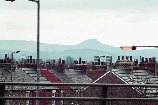 Middlesbrough, 16th February 1993. Rooftops and Chimney Pots