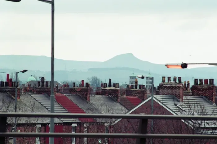Framed Print : Middlesbrough, 16th February 1993. Rooftops and Chimney Pots Framed Print : Middlesbrough, 16th February 1993. Rooftops and Chimney Pots