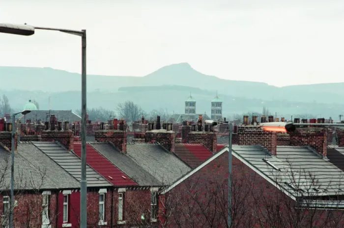 Framed Print : Middlesbrough, 16th February 1993. Rooftops and Chimney Pots Framed Print : Middlesbrough, 16th February 1993. Rooftops and Chimney Pots