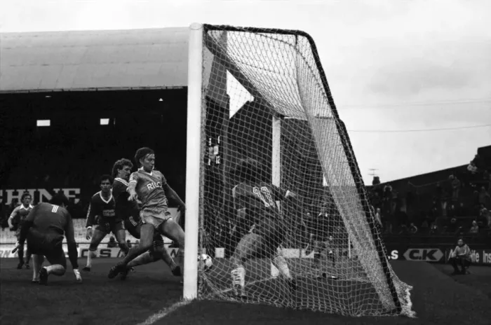 Framed Print : Middlesbrough 3 v. Stoke City 2. Dvision one football September 1981 MF03-21-047