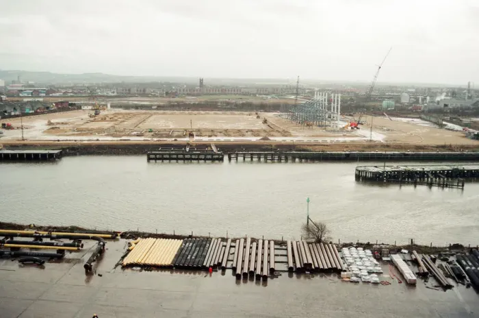 Framed Print : Middlesbrough Football Club. Middlehaven site of construction of new stadium