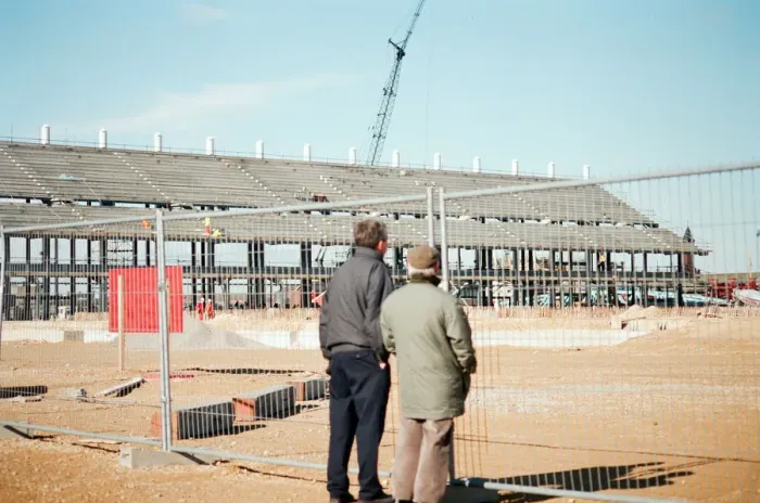 Framed Print : Middlesbrough Football Club. Middlehaven site of construction of new stadium Framed Print : Middlesbrough Football Club. Middlehaven site of construction of new stadium