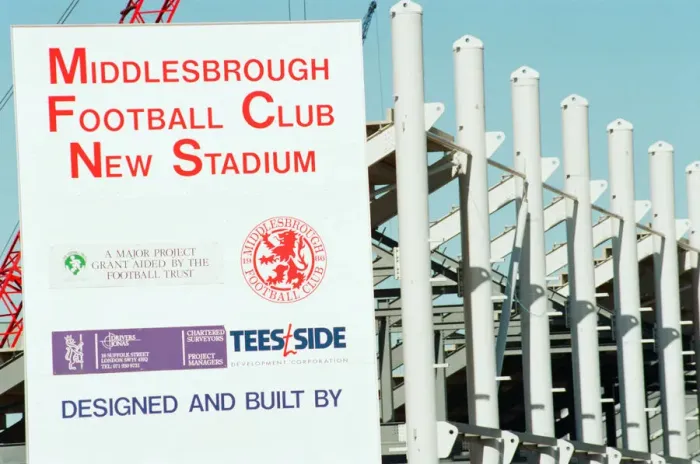 Framed Print : Middlesbrough Football Club. Middlehaven site of construction of new stadium Framed Print : Middlesbrough Football Club. Middlehaven site of construction of new stadium