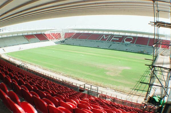 Middlesbrough Football Club, new Riverside Stadium under constriction, Circa 1995