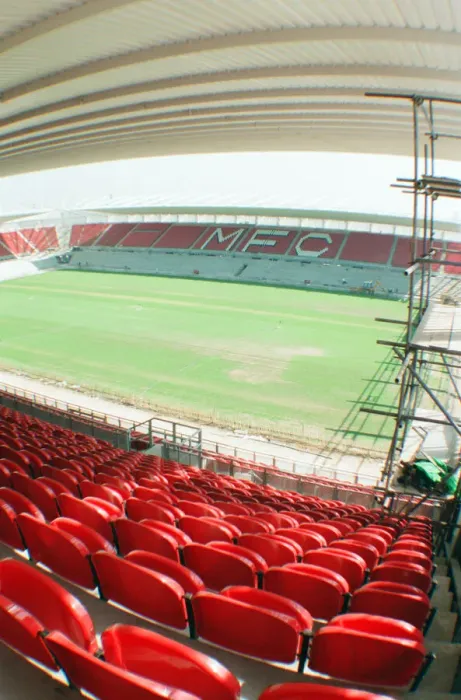 Framed Print : Middlesbrough Football Club, new Riverside Stadium under constriction, Circa 1995 Framed Print : Middlesbrough Football Club, new Riverside Stadium under constriction, Circa 1995