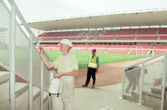 Framed Print : Middlesbrough Football Club, new Riverside Stadium under constriction, Circa 1995 Framed Print : Middlesbrough Football Club, new Riverside Stadium under constriction, Circa 1995