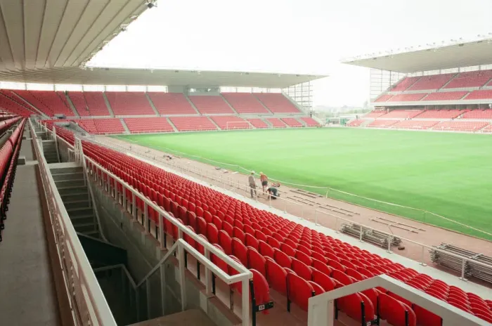 Framed Print : Middlesbrough Football Club, new Riverside Stadium under constriction, Circa 1995 Framed Print : Middlesbrough Football Club, new Riverside Stadium under constriction, Circa 1995