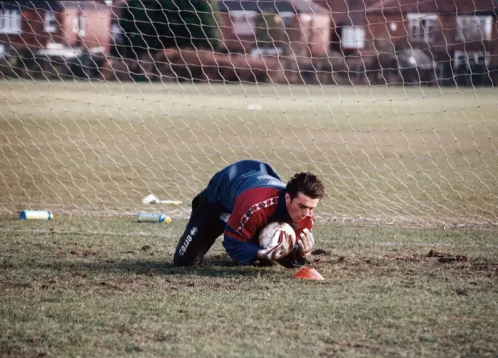 Framed Print : Middlesbrough goal keeper Ben Roberts seen here in training. Circa 1995 Framed Print : Middlesbrough goal keeper Ben Roberts seen here in training. Circa 1995