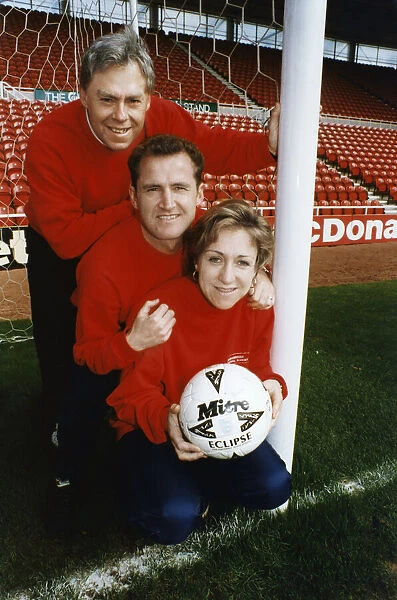Middlesbrough ladies footballer Marrie Wieczorek and colleagues pose for the camera