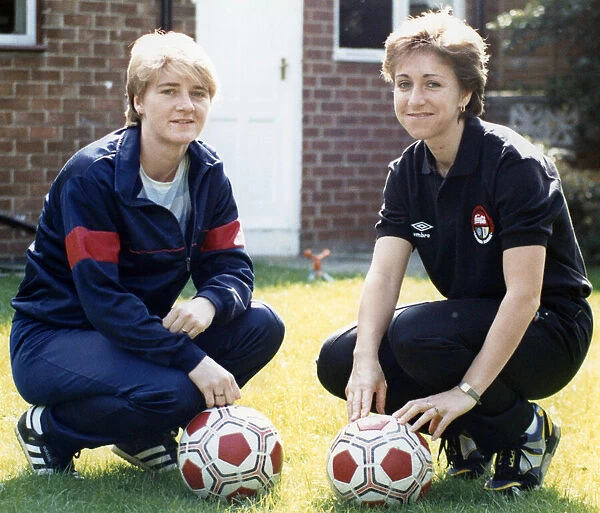 Middlesbrough ladies footballer Marrie Wieczorek (right) and teammate pose for the camera