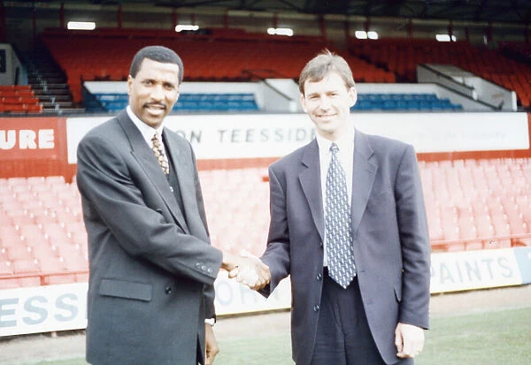 Middlesbrough manager Bryan Robson and assistant Viv Anderson unveiled as the new dug out