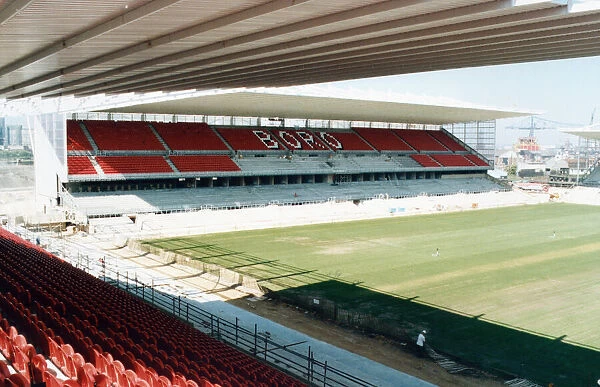 Middlesbrough new Riverside stadium seen here under construction. 26th June 1995