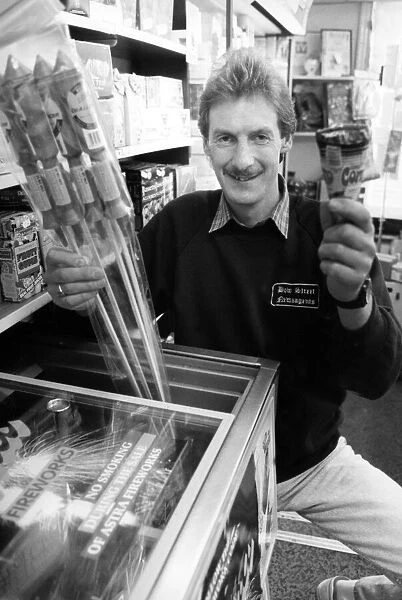 Middlesbrough newsagent Mel Taylor with his ice cream freezer which he has converted into