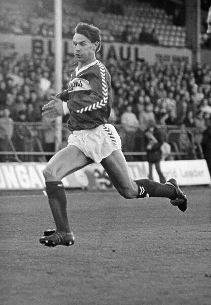 Middlesbrough player Peter Beagrie in action against Blackburn Rovers 2nd November 1985