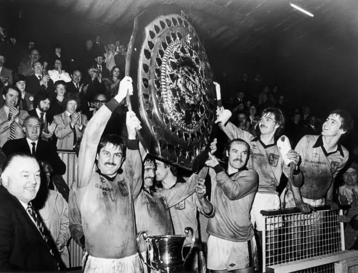 Framed Print : Midland champions Alvechurch football club win the Southern League Championship against Framed Print : Midland champions Alvechurch football club win the Southern League Championship against