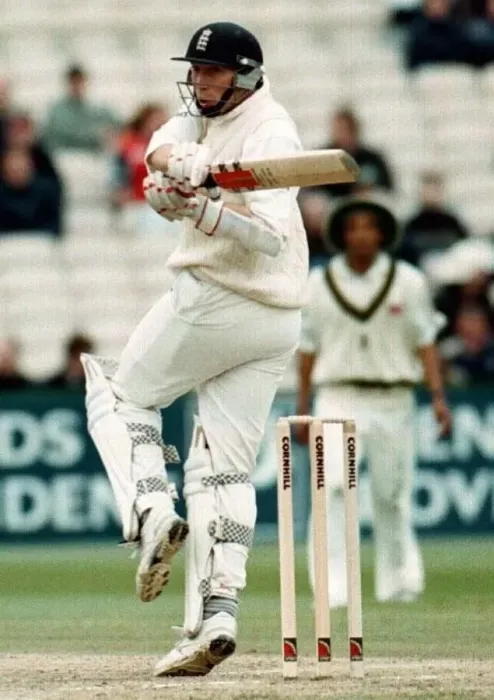 : Mike Atherton June 1998 during the third test against South Africa : Mike Atherton June 1998 during the third test against South Africa