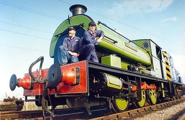 Mike Forrester and Malcolm Bunting on a ACC5 Pecket engine built in 1939 called Ashington