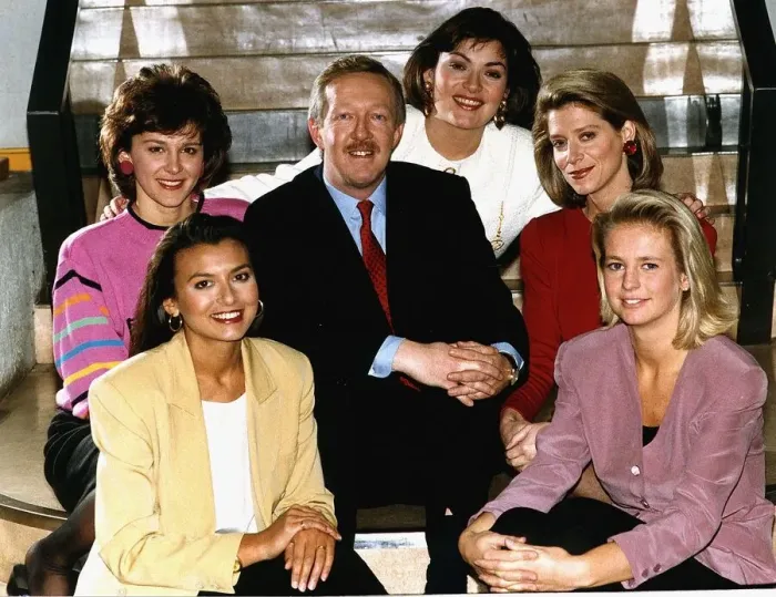 Framed Print : Mike Morris Breakfast TV Presenter with colleagues