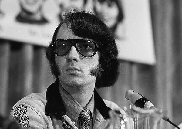 Mike Nesmith member of the 1960s pop group The Monkees at a press confrence in