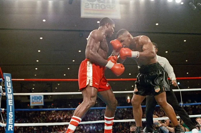 Framed Print : Mike Tyson vs. Frank Bruno for the WBA, WBC, IBF and lineal heavyweight championships Framed Print : Mike Tyson vs. Frank Bruno for the WBA, WBC, IBF and lineal heavyweight championships
