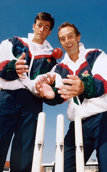 Mike Watkinson and David Lloyd (right) at the Lancashire cricket club