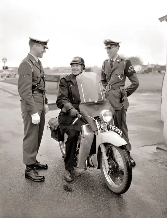 Framed Print : US Military policemen with their UK conterpart at a USAF in North Yorkshire May