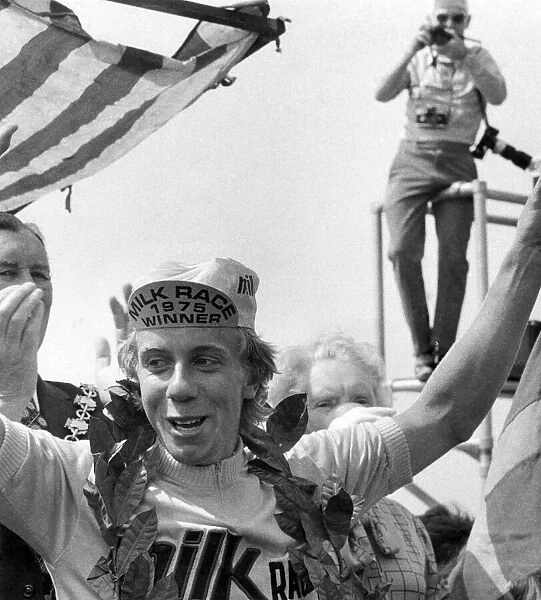 Milk race winner Bernt Johansson. June 1975 P007252
