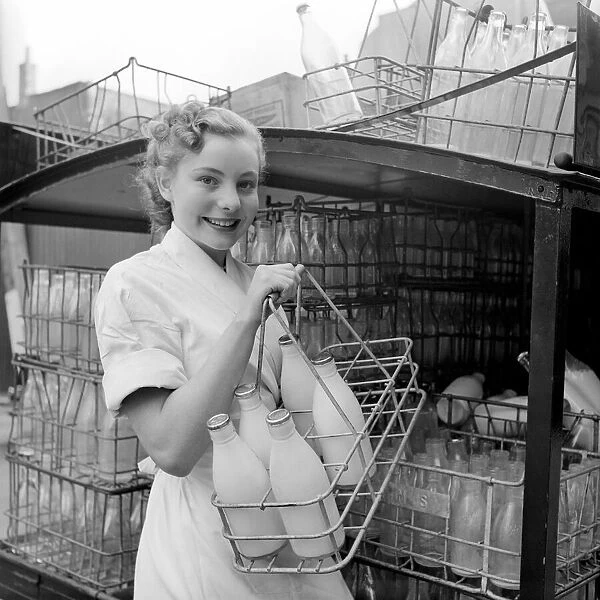 Milk Woman cum Ballerina. Barbara Ferris who by day delivers the milk and the eggs