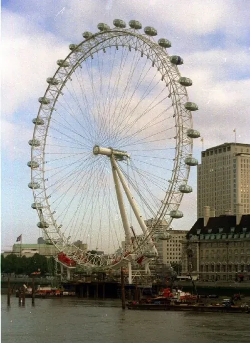 Framed Print : Millennium Wheel November 1999 BA London Eye Wheel complete with all 32 pods Framed Print : Millennium Wheel November 1999 BA London Eye Wheel complete with all 32 pods