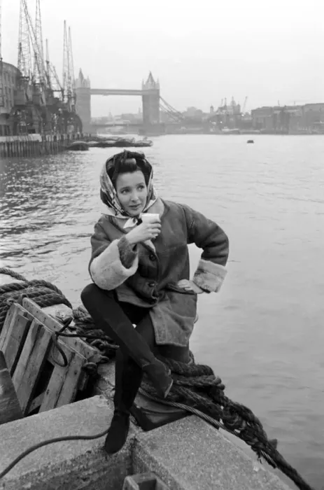 Framed Print : Millicent Martin by the Thames during filming of Nothing but the best Framed Print : Millicent Martin by the Thames during filming of Nothing but the best