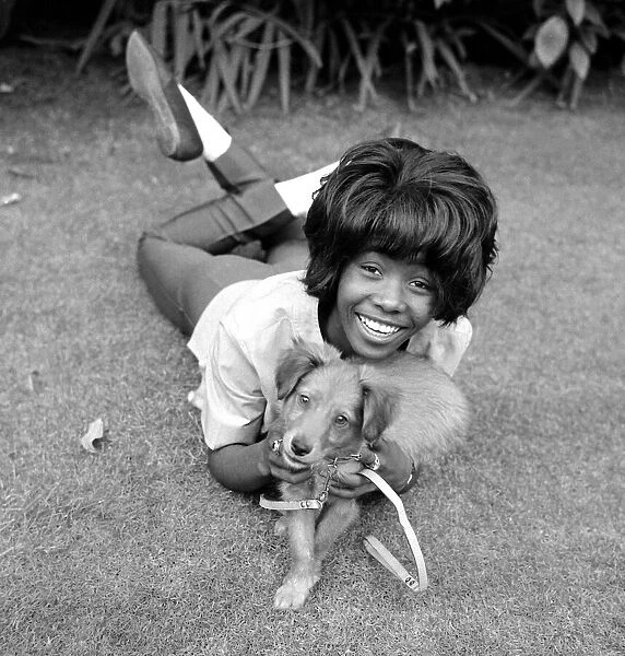 Millie Small Pop singer pictured on the Embankment with Henry