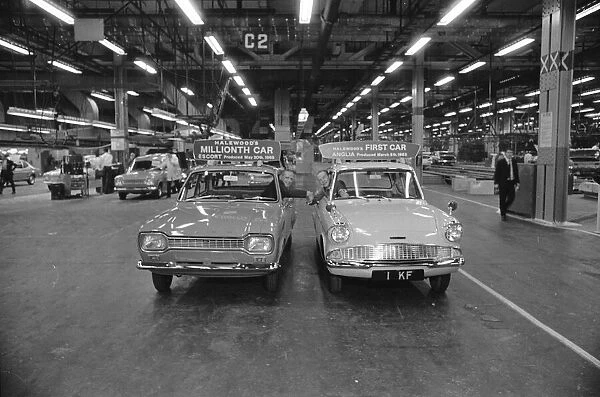 The millionth car produced at the Halewood plant of the Ford Motor Company marked two