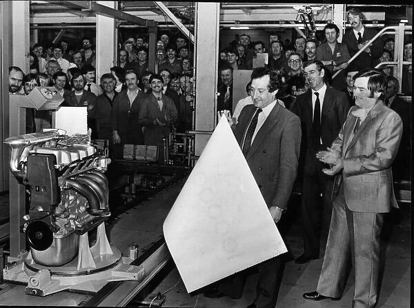 The one millionth Ford engine made at the Ford Engine Plant in Bridgend, Wales