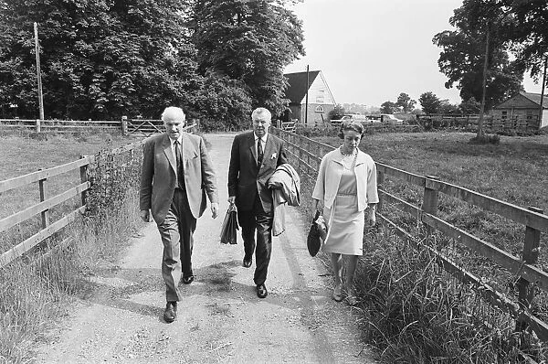 Milton Keynes, June 1967. Picture shows local council officials walking around