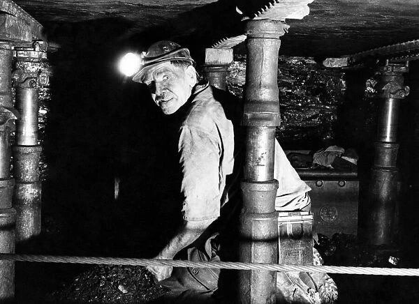 Miners at the coal face at Newstead in Nottinghamshire. October 1972