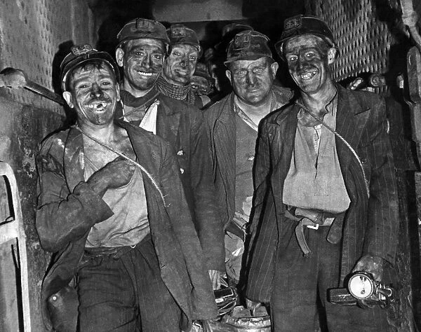 Miners at Creswell Colliery, Notts, smashed their output target forty-one times out of