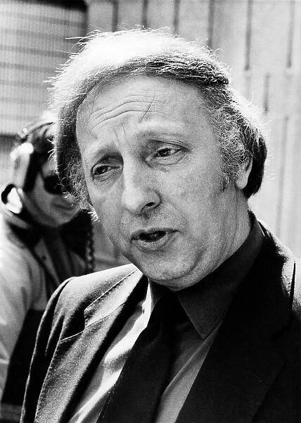 Miners leader Arthur Scargill pictured in jovial mood outside Manchester High Court