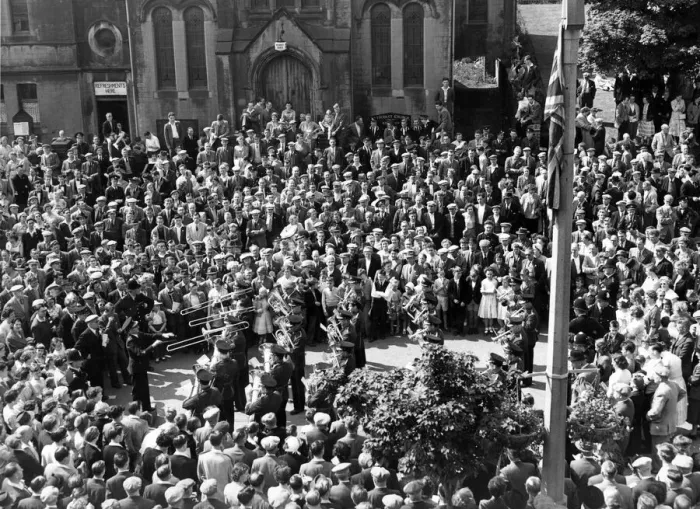 Framed Print : The miners of Northumberland marched into Bedlington their capital'for a day