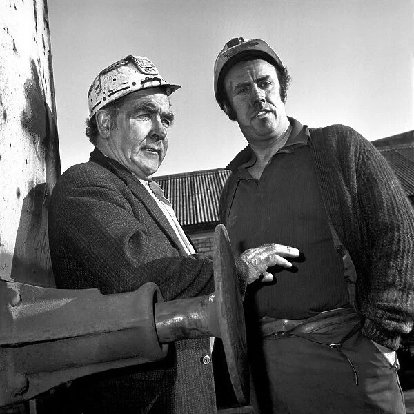 Miners Union: Joe Gormley and George Rees. January 1975 S75-0383-002