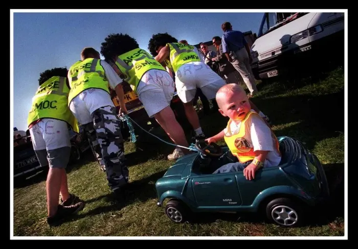 Framed Print : Mini car 40th birthday August 1999 at Silverstone