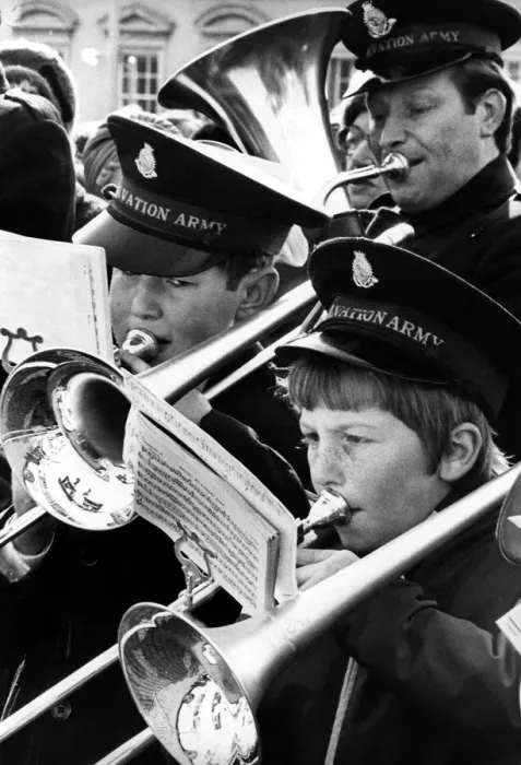 Framed Print : Mini musicians blow their cares away during the South Shields Procession of Witness
