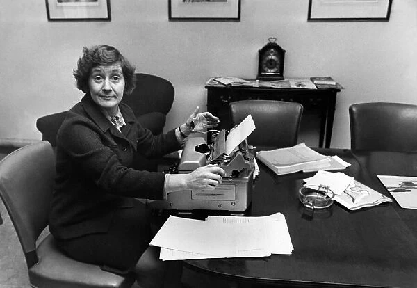 Minister of Education, Shirley Williams in her office at Curzon street