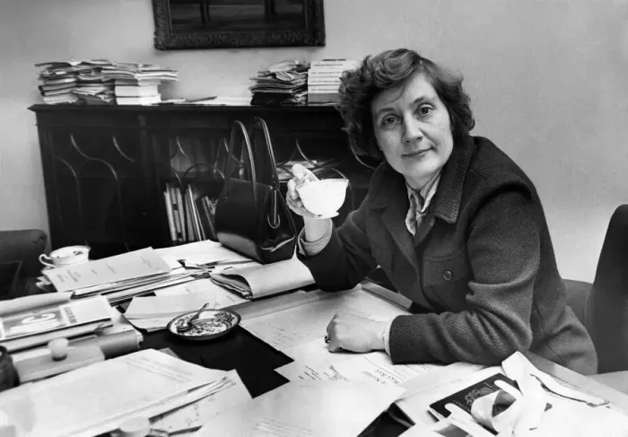 Framed Print : Minister of Education, Shirley Williams in her office at Curzon Street, W. 1