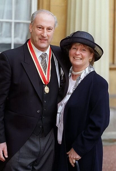Mirror Group chairman Sir Victor Blank, pictured with wife Lady Sylion Blank after being