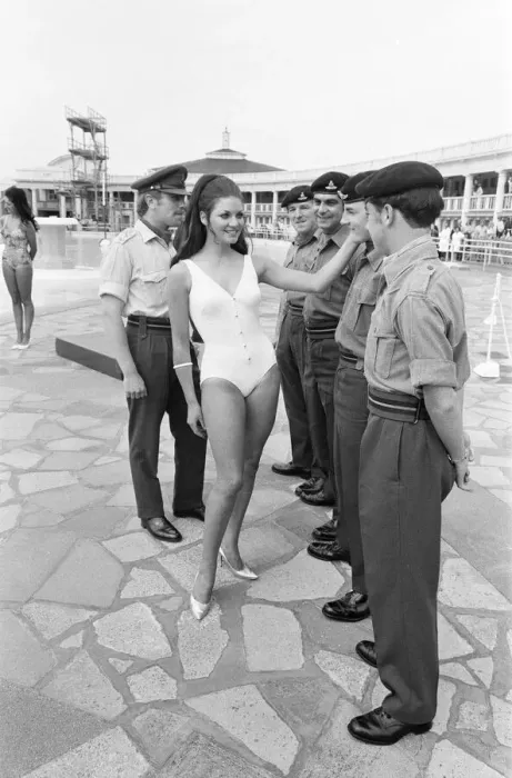 Framed Print : Miss Blackpool 1971, Beauty Competition Heat 4. Model and winner Framed Print : Miss Blackpool 1971, Beauty Competition Heat 4. Model and winner