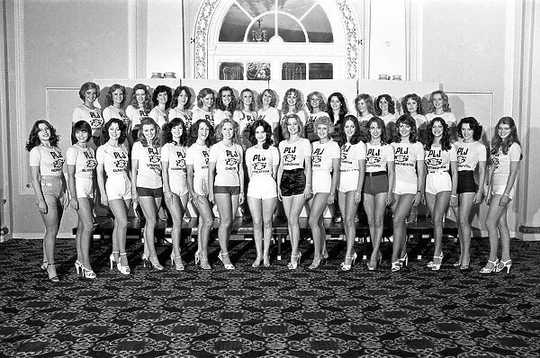 The Miss England 1978, featuring Patricia Morgan (front row 10th from left